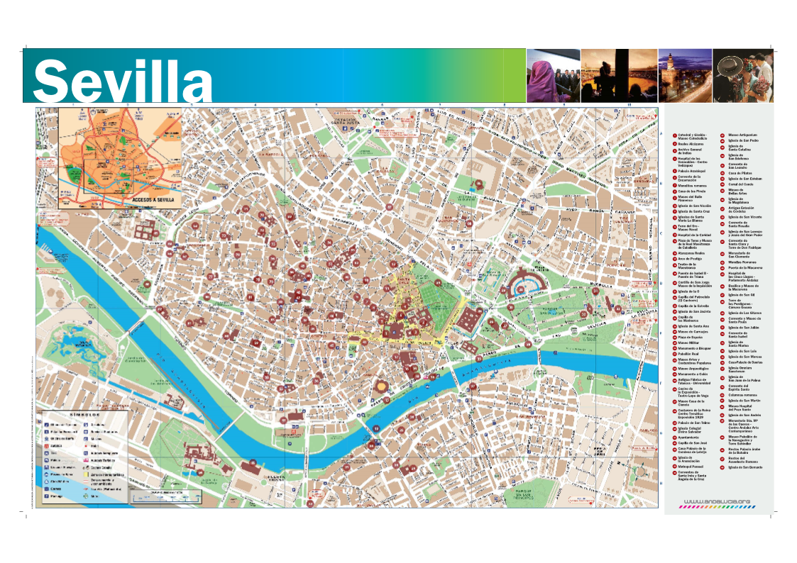 City map with descriptions